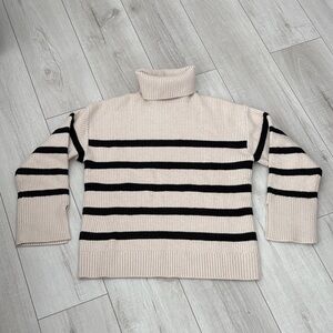 Zara Striped Turtleneck Sweater